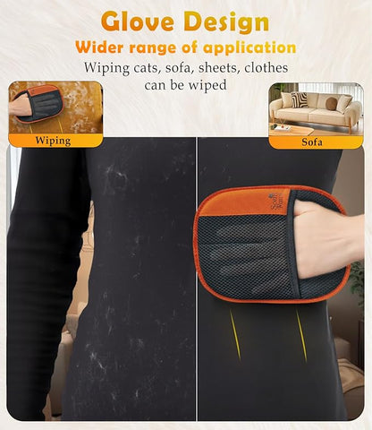Pet Hair Removal Glove | Soft Grooming Brush for Dogs & Cats | Massage Tool | Easy Hair Removal for Furniture and Clothes | Reusable Pet Hair Remover for Couch, Carpet & Car Seats 1PCS
