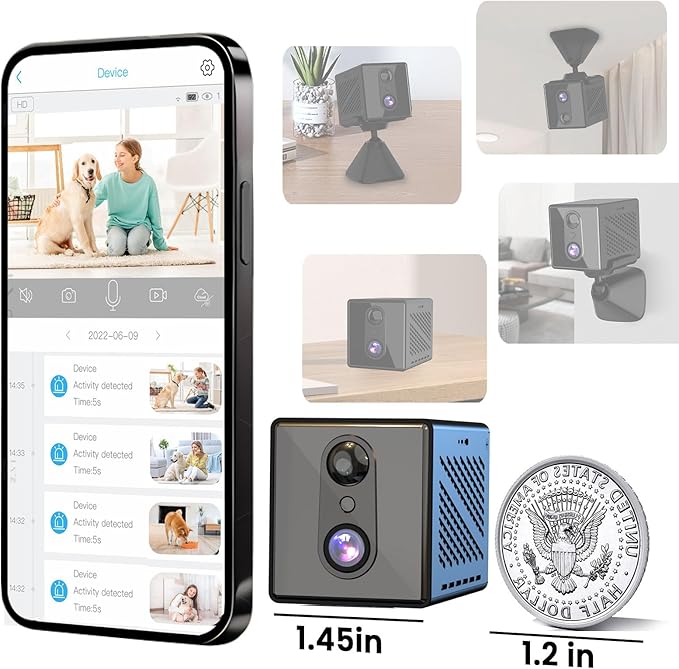 2026 Upgraded 4K Security Camera, 5GHz WiFi Indoor Camera, Free Cloud Storage, Home Security Camera with Night Vision, Motion Sensor, Long Battery Life, Motion Detection, Wireless Surveillance Cam