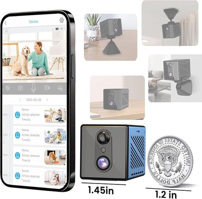 2026 Upgraded 4K Security Camera, 5GHz WiFi Indoor Camera, Free Cloud Storage, Home Security Camera with Night Vision, Motion Sensor, Long Battery Life, Motion Detection, Wireless Surveillance Cam