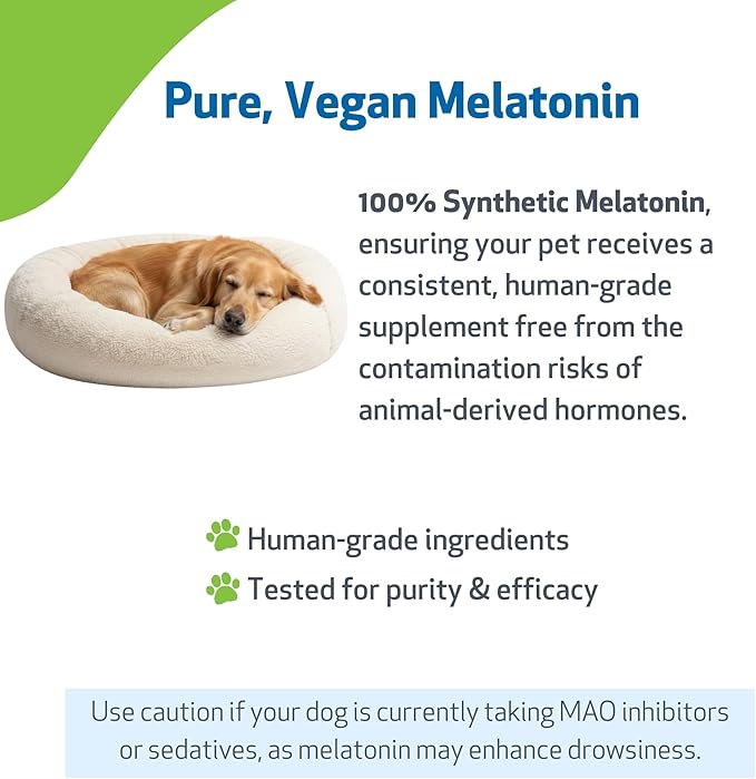 Pet Wellbeing Pet Melatonin for Dogs - Vet-Formulated Holistic Sleep Support - Healthy Sleep Patterns, Circadian Rhythm Balance - Liquid Melatonin Supplement - Made for Dogs 4 oz (118 ml)