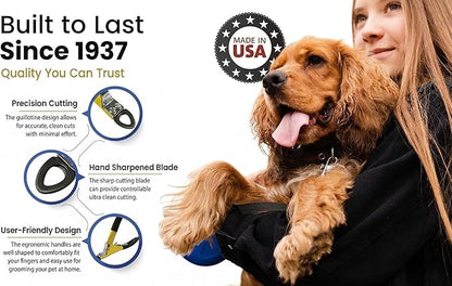 Resco Deluxe Dog Nail Clippers, Original Pet Nail Trimmer, Made in USA, Large, Yellow