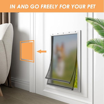 2 Pack Large Dog Door Replacement Flaps with Screws, Compatible with PetSafe Freedom Doggie Doors PAC11-11039,Pet Door Replacement Flap Measures 10 1/8" X 16 7/8", Flexible, Durable, BPA-Free