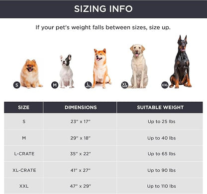 Bedsure Washable Dog Crate Bed for Small Dogs, Reversible Foam Floor Pet Mat, Versatile Lightweight Pet Crate Pad for Cages