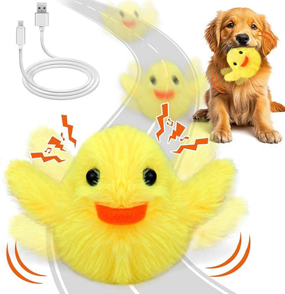 Mity rain Dog Toys Duck, Interactive Dog Toys for Small Dogs, Touch Activated Moving Toy to Keep Them Busy, Squeaky Dog Toy for Small/Medium/Puppy Enrichment