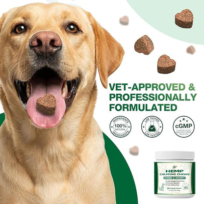 180 Soft Chews, Calming Chews for Dogs, Dog Calming Treats Helps with Anxiеty Rеlief, Separation, Strеss, Fireworks, Travel, Barking, Composure, Natural Dog Supplements