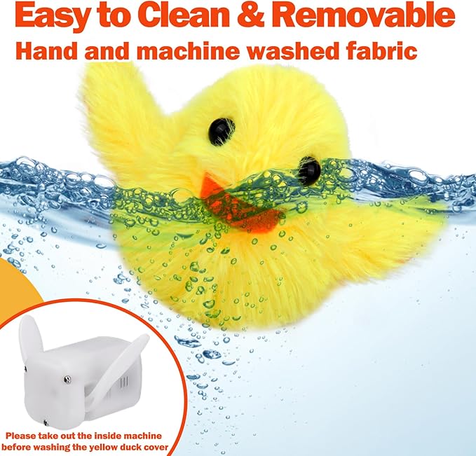 Mity rain Dog Toys Duck, Interactive Dog Toys for Small Dogs, Touch Activated Moving Toy to Keep Them Busy, Squeaky Dog Toy for Small/Medium/Puppy Enrichment