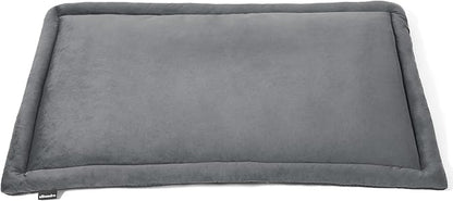 Allisandro Lightweight Waterproof Dog Bed Pad, 1.5" Thick Travel Mat for Crates, Kennels & Elevated Beds, Washable Non-Slip Sleeping Mat for Small to Large Dogs, 24 x 18 Inches, Dark Grey