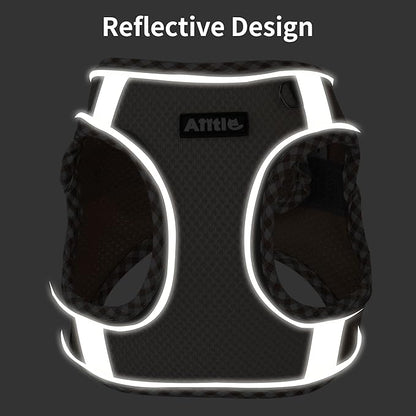 AIITLE Tiny Dog Harness - Lightweight Mesh Step-in Vest for Puppy, Reflective & Escape-Proof Design with High-Stick Magic Tape - Indoor/Outdoor Use for Chihuahua, Maltese, Shih Tzu(Orange, XXXS)