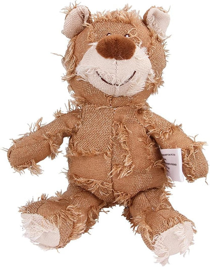 MAXBECK Dog Companion for Heavy Chewers- Indestructible Robust Bear Dog Toy, Resistant Squeaky Dog Toys for Heavy Chewers, Unbreakable Stuffed Plush Dog Toys for Aggressive Chewers (B-Oak)
