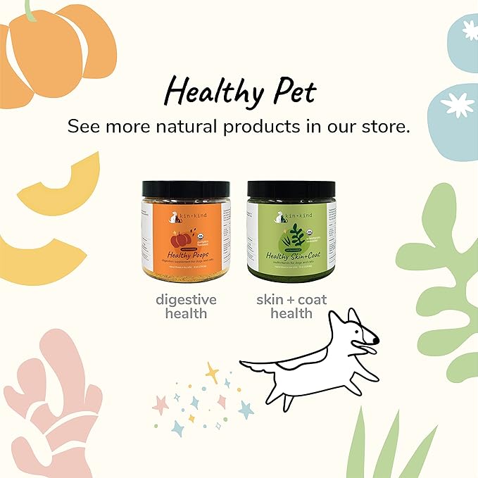 kin+kind Organic Coconut Oil for Dogs & Cats – Natural Pet Supplement for Healthy Skin, Coat & Paws – Cold Pressed Extra Virgin Coconut Oil – Dog Nose Balm for Itchy Skin & Dry Noses – 3 x 8 fl oz