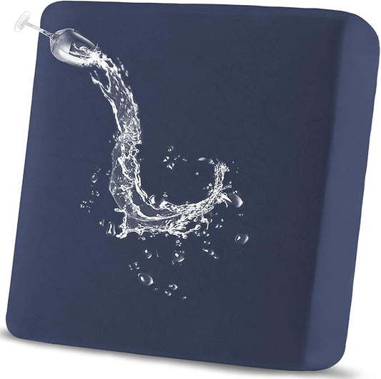 100% Waterproof Couch Cushion Covers Sofa Seat Cover, Stretch Loveseat Covers for Dogs, Reversible Sofa Protector Covers for Kids Pets with Elastic Bottom, Washable(Loveseat Cushion, Navy)
