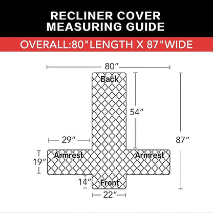 Easy-Going Recliner Chair Slipcover Reversible Sofa Cover Water Resistant Couch Cover Furniture Protector with Elastic Straps for Pets Dog (Recliner 22 inch, Gray/Gray)