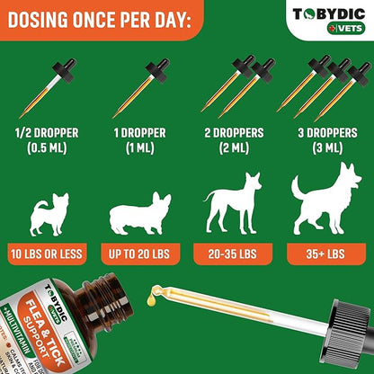 Flea & Tick Prevention Support - Oral Flea Natural Control & Treatment for Dogs and Cats - Herbal Medicine for Small and Large Dogs with Multivitamin Pet Supplement Made in USA