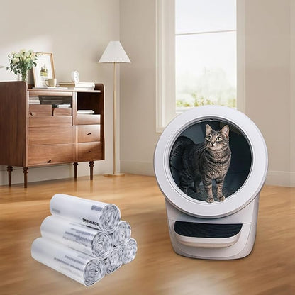 150 Pack Heavy Duty Self-Cleaning Litter Box Liners, Compatible with Litter-Robot 3/4, Extra Thick Waste Drawer Liners, 9-11 Gallons of Capacity, Easy to Empty