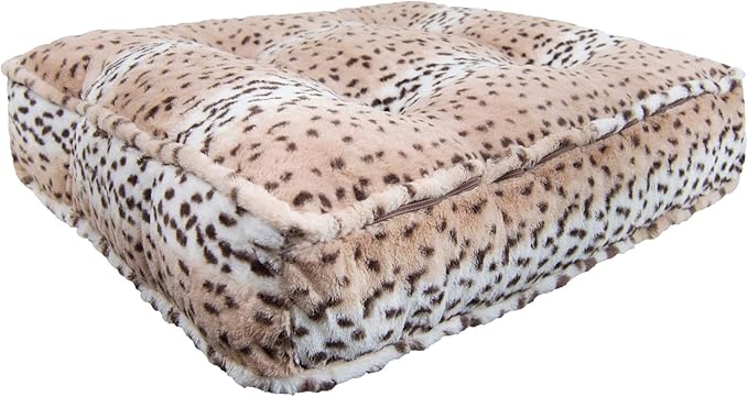 Bessie and Barnie Frosted Willow Extra Plush Shag Faux Fur Luxury Sicilian Rectangle Pet/Dog Bed (Multiple Sizes)