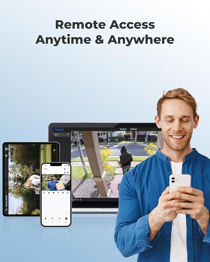REOLINK 4K/8MP Wired Security PoE IP Camera, Human/Vehicle/Pet Detection, Time-Lapse, 100ft IR Night Vision, Work with Smart Home, Up to 512GB microSD Card, Outdoor/Indoor Surveillance, RLC-810A