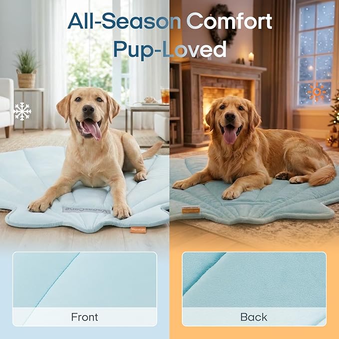 Vagascape Dog Cooling Mat, Washable Pet Cooling Mat, 35" x 33" Thick & Durable Large Cooling Mat for Dogs, Portable Foldable Premium Cooling Pad for Indoor, Outdoor, Travel, Camping, Patio and Beach
