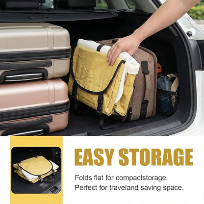Dog Car Seats for Small Dogs, Portable Soft Auto Pet Booster Seats with Adjustable Safety Leash, Foldable Puppy Travel Seat with Storage Pocket for Cars, SUVs, Trucks(Beige)