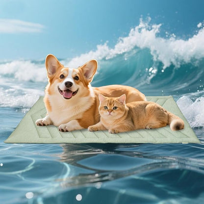 Cooling Mat for Dog,Dog Cooler Blanket for Crate, Summer Dogs Bed Pad, Washable Anti-Slip Pet Mats for Large Medium Dogs Sleeping, Multi-Use Kennel Pad for Floor Car Sofa