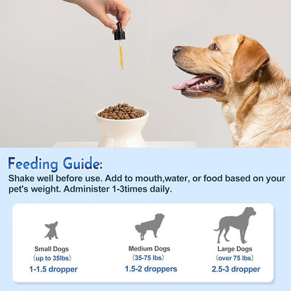 1.76 Fl Oz Calm The Eff Down for Dog - Stress Relief Supplement for Dogs Natural Dog Calming Anxiety Relief for All Life Stages and Breeds - Calm Down Calming Drops for Dogs