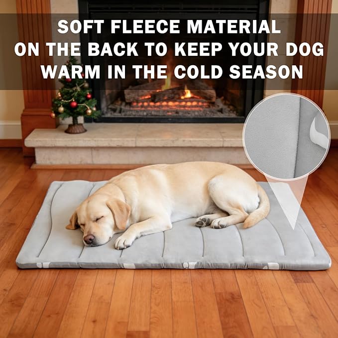 SCENEREAL Dog Cooling Mat for Crate, Thicken Self-Cooling Dog Pad Reversible (Cool & Warm), 59"x40" Pet Cool Bed for M Large XL Dogs,Kennel Sofa Mats Machine Washable, Durable Non-Toxic Gel, Outdoor