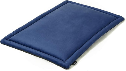 Allisandro Lightweight Waterproof Dog Bed Pad, 1.5" Thick Travel Mat for Crates, Kennels & Elevated Beds, Washable Non-Slip Sleeping Mat for Small to Large Dogs, 42 x 28 Inches, Navy Blue