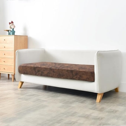 Yates Home PU Leather Couch Sofa Cushion Slipcover Elastic Chair RV Seat Covers Loveseat Sofa Furniture Protector Slip Cover for Seater Replacement in Living Room(Sofa, Brown)