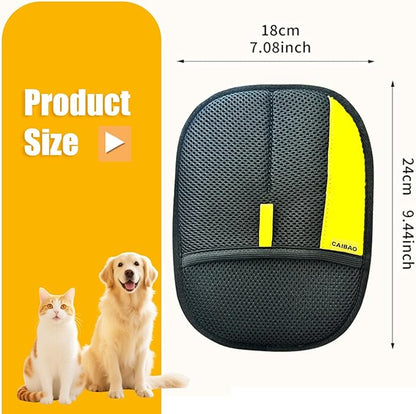Electrostatic Pet Hair Removal Gloves: Quick Wiping - Reusable & Washable for Sofa Clothing Pet Beds Effortless Cats & Dogs Hair Remover for Busy Pet Owners (1pcs-Black)