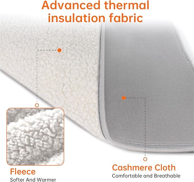 Cat Heating pad Indoor,Temperature Adjustable Kitten Heating pad Newborn with 12VDC Safe Voltage and Machine Washable（S：17 * 12IN）