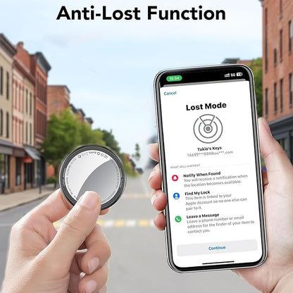 2026 New [Apple MFi Certified] Air Tracker Tag-1 Pack (iOS Only), Tukio Bluetooth Tracker for Apple Find My, Replaceable Battery, Key Finder and Item Locator Smart Tag for Keys, Bag, Luggage and More