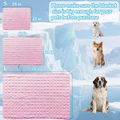 Dog Cooling mat, 59’’×40’’Washable Cooling Pad for Dogs, Large Dog mat Designed for Summer, Breathable and Easy to Carry pet mat for Dogs, Cats and Pets