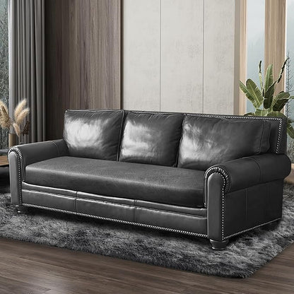 ANARACHON Leather Look Couch Cushion Covers Sofa Seat Slipcovers Sets Couches Furniture Protector for Sectional Armchair Loveseat Pets Kids Stretch Spandex Fabric (1 Cushion Sofa, Light Grey)