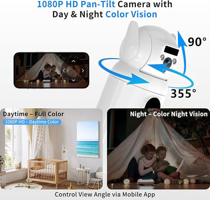 4G LTE Cellular Security Camer Wireless, Monthly Fee, Pet Camera with Speaker for Dog/Cat, Baby Monitor, Power Battery,HD Vision 360°Full View Two-Way Talk,Indoor Home Security