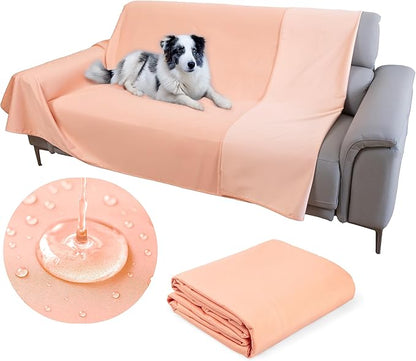 SILLY LEGACY Thin Reversible Waterproof Protective Cover or Liner for Bed or Couch (King Size, 100 x 96 inch), for Dogs and Cats, Babies; Incontinence, Dirt, Drool