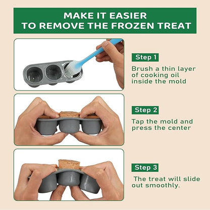 MENGJINGO 2 Pack Interactive Dog Toys for Aggressive Chewers, Long-Lasting Frozen Dogs Treat Holder to Keep Them Busy, Indestructible Dog Enrichment Toys - Reduce Anxiety, Safe for Large/Medium Breed