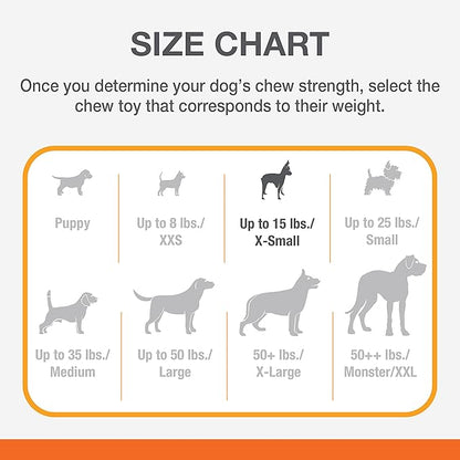 Nylabone Double Bone Power Chew Toy for Dogs, Dog Toys for Aggressive Chewers, Bacon Flavor, X-Small - Up to 15 lbs, 1 Count