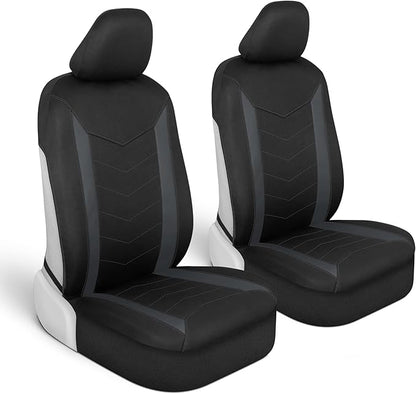 Motor Trend SpillGuard 2 Charcoal Gray Seat Covers for Cars & Seat Covers for Trucks - Neoprene Waterproof Car Seat Covers Front Seats Only - SUV Seat Covers Protector - Forros para Asientos de Carro