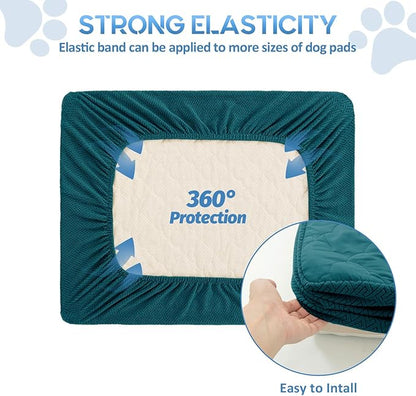 CHHKON Dog Bed Covers Replacement Washable Waterproof Pet Puppy Bed Cover for Dog(Peacock Blue,30x20x6 inch)