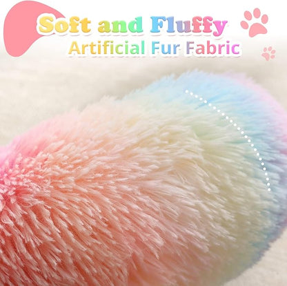 JOLLYVOGUE Dog & Cat Bed, Calming Anti-Anxiety Pet Bed for Small Dogs, Fluffy Donut Cushion for Small and Medium Pets (23")