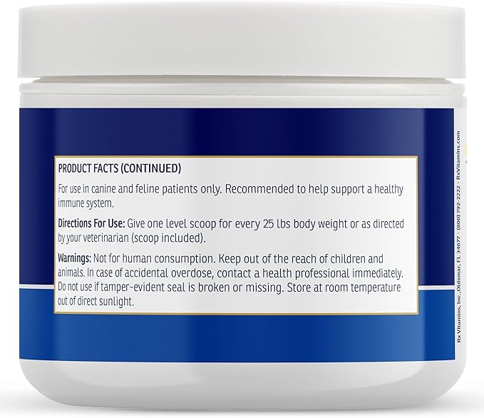 Rx Vitamins Colostrum for Dogs & Cats - Whole Bovine Colostrum Powder - Cat & Dog Supplement Ideal Immune Support, Promotes Digestive Health & Allergy Support - 3.52 oz (100g)