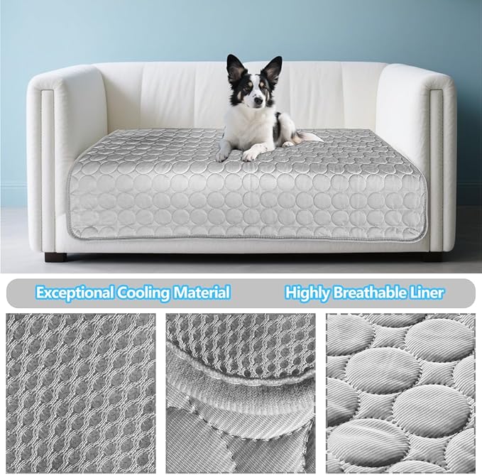 Dog Cooling mat, 40’’×28’’Washable Cooling Pad for Dogs, Large Dog mat Designed for Summer, Breathable and Easy to Carry pet mat for Dogs, Cats and Pets