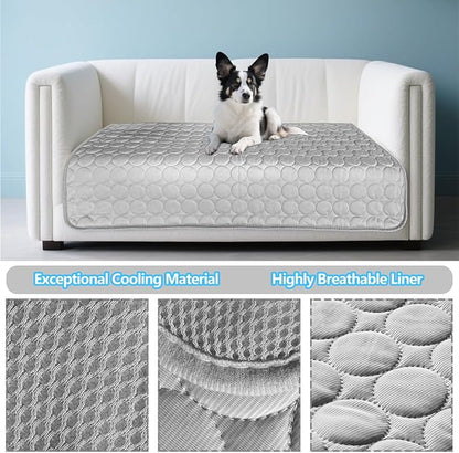 Dog Cooling mat, 40’’×28’’Washable Cooling Pad for Dogs, Large Dog mat Designed for Summer, Breathable and Easy to Carry pet mat for Dogs, Cats and Pets