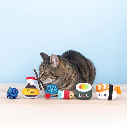 Fringe Studio True SOYMATES, Set of 6, Multipack Cat Toy Set, Pet Shop Collection (610008)