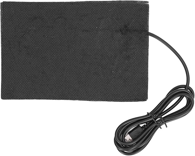 Hyuduo Carbon Fiber Heating Pad, 10 x 15cm, DC 5V USB Powered, 60℃ Constant Temperature, Quick Heat for Pet Bed, Chair Cushion, Clothing