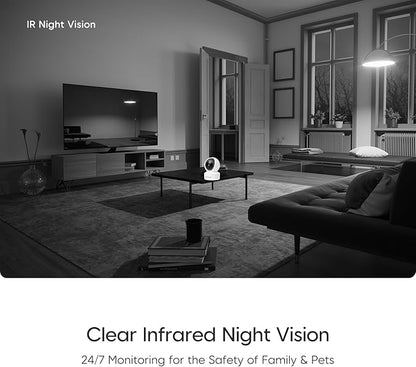 VSTARCAM 2K Indoor Security Camera, 3MP Pet Camera with Phone App, 360° Pan/Tilt Dog Camera for Home Security, AI Human Detection, Color Night Vision, 2-Way Audio, Support 256GB SD Card, 2.4G WiFi