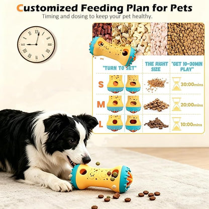 Dog Puzzle Toy, Interactive Dog Enrichment Toys for Adjustable Treat Dispensing Toys to Keep Them Busy, Dogs Enrichment for Brain Stimulation & Cognitive for Puppy & Smart Dogs Slow Feeder