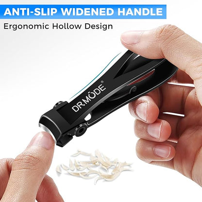DRMODE Nail Clippers for Men Thick Nails, Heavy Duty Toenail Clippers for Seniors Thick Toenails with 16MM Wide Jaw, Sharp Stainless Steel Large Finger Nail Clippers Adult Cutter Trimmer with File
