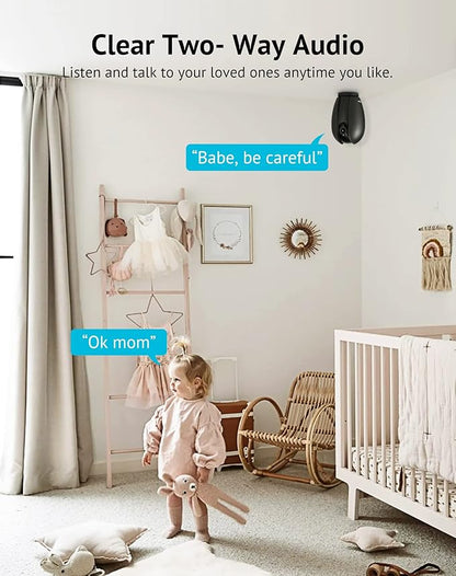 LaView Indoor Security Camera, 1080P Home Security Camera with Sound & Motion Detection, 360° Baby Monitor with Phone App, WIFI Pet Camera,2-Ways Audio, Night Vision,SD&Cloud storage, Works with Alexa