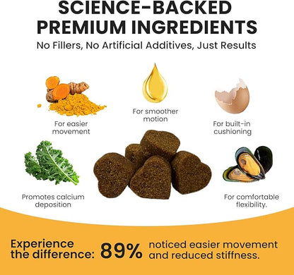 Dog Hip and Joint Supplement with Glucosamine & Chondroitin - Supports Mobility & Pain Relief for Senior & Large Dogs - 180 Soft Chews
