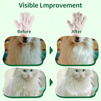 GLADFRESIT Pet Grooming Glove Wipes for Dogs & Cats, Hypoallergenic Deodorizing Cleansing Wipes with Coconut Oil & Botanical Extracts, Daily & Outdoor Care, 60g Portable and Lightweight (6 Pcs)